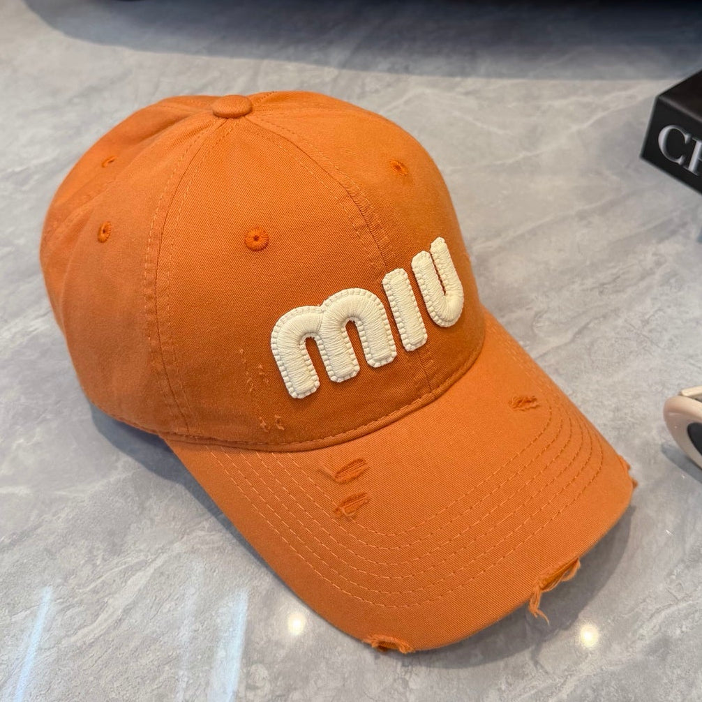Miumiu Logo Hat Cotton 401100