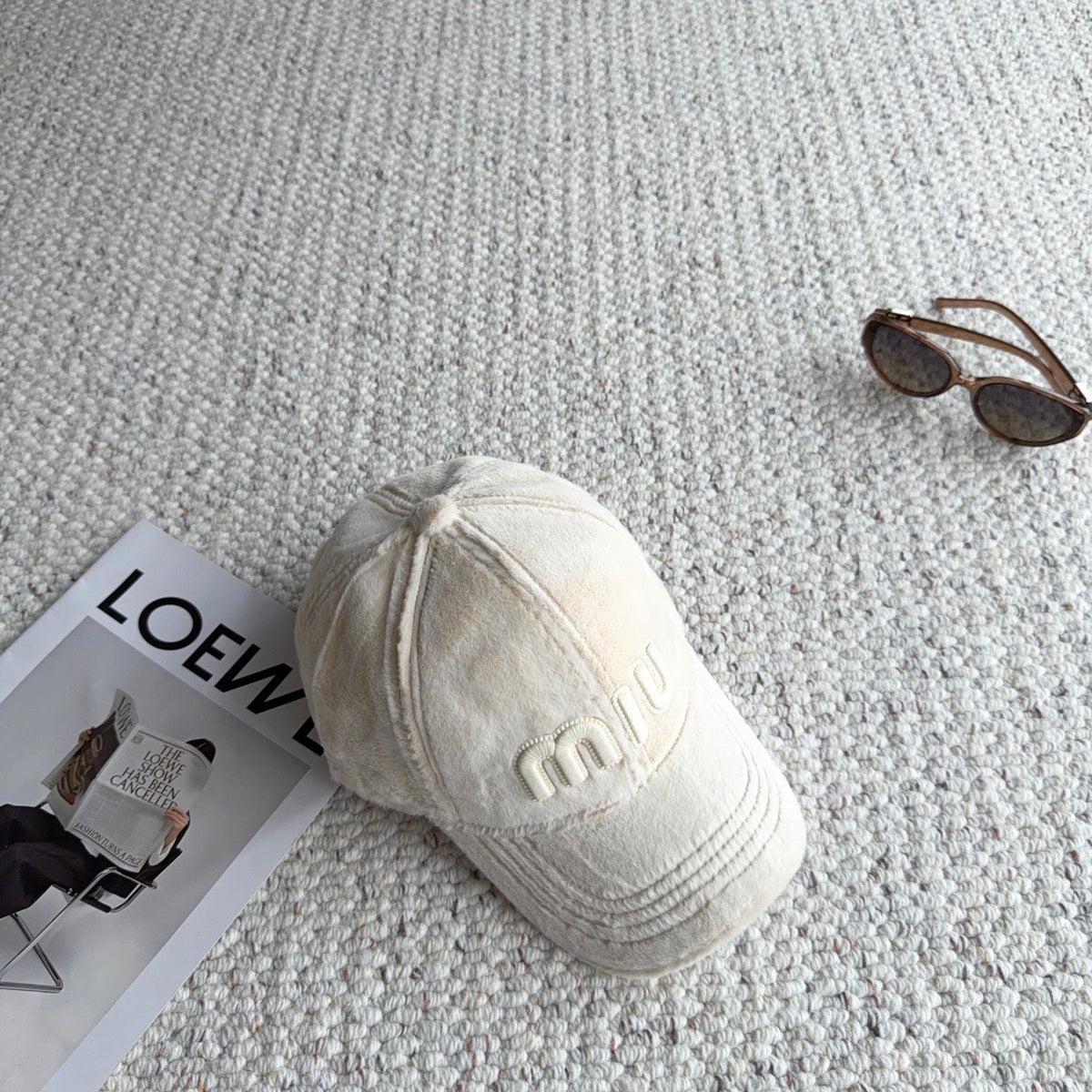 Miumiu Fleece Baseball Cap 515563