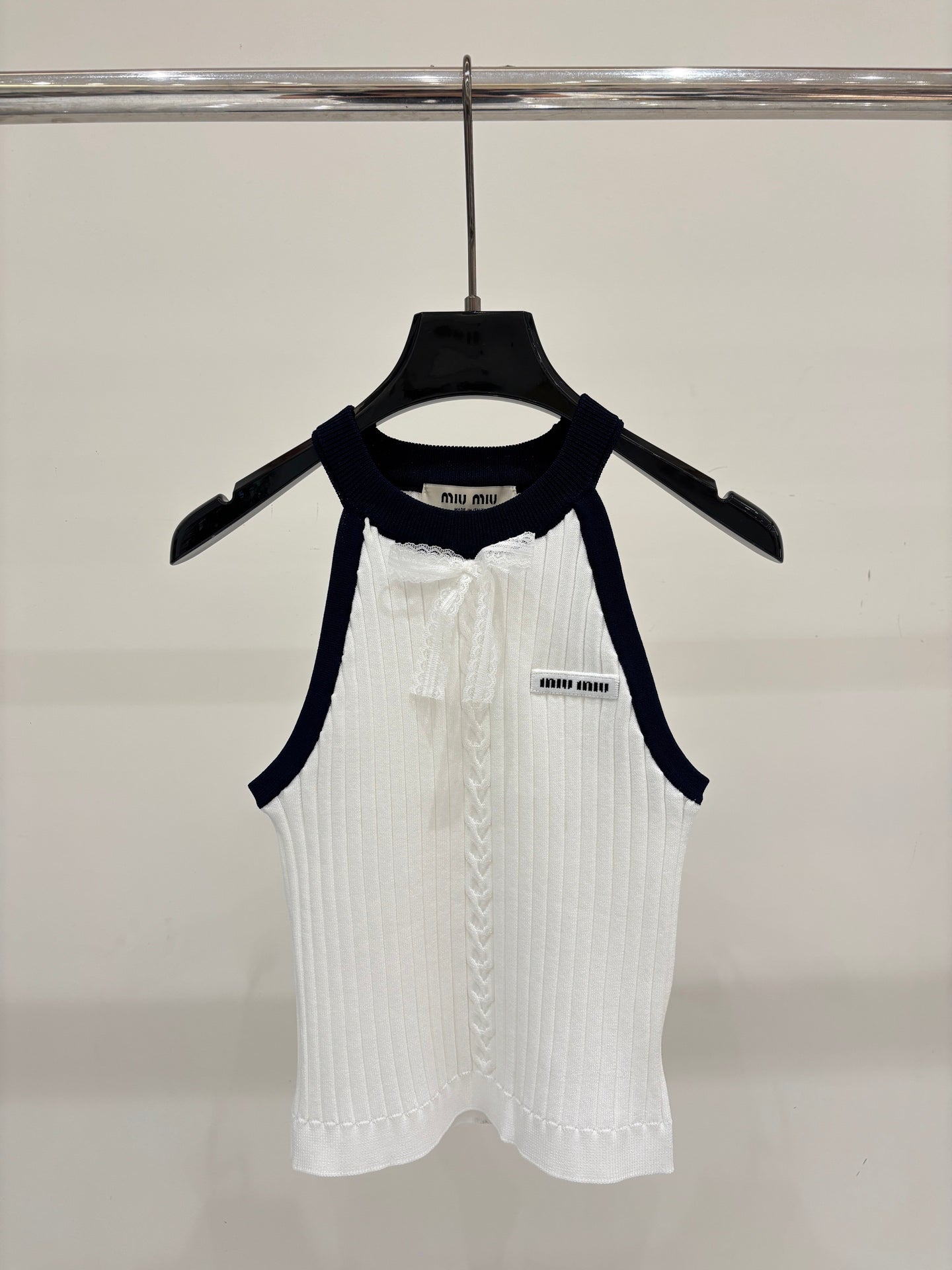 Miumiu 2026 Halter Neck Knitted Camisole Tencel 394729