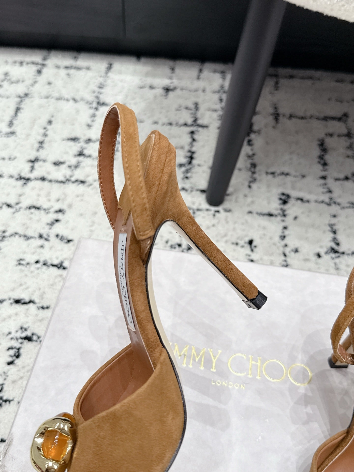 Jimmy Choo 2026 Emani Sandals 100mm Silk Suede 955546