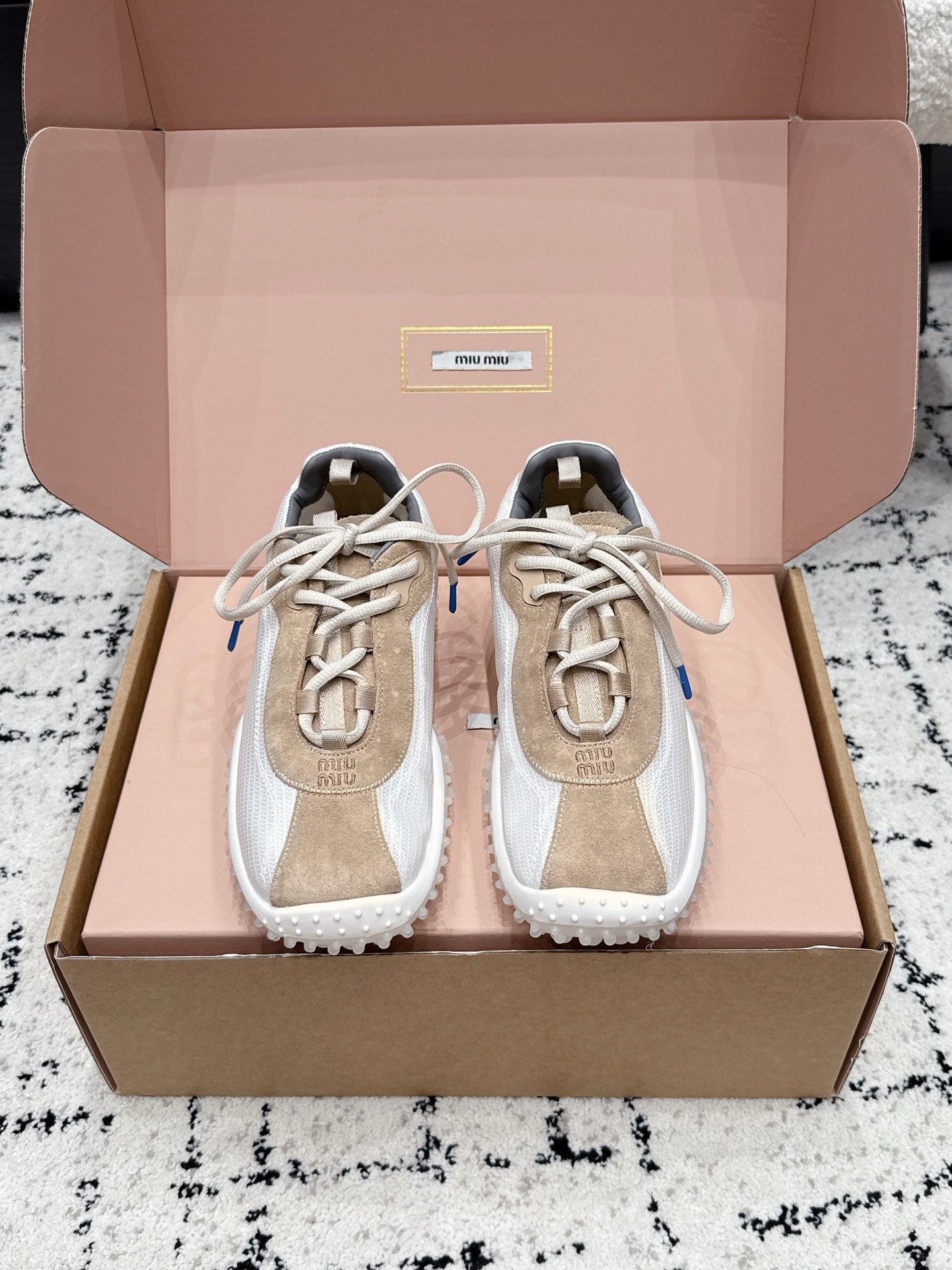 Miumiu 2026 Bubble Sneaker Technical Fabric And Suede 955019