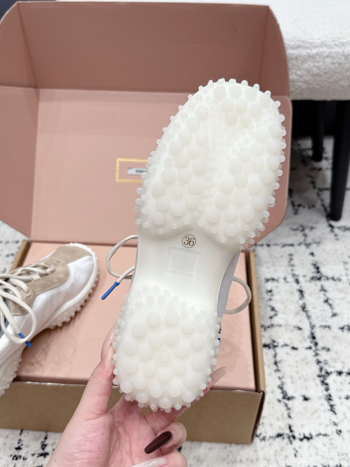 Miumiu 2026 Bubble Sneaker Technical Fabric And Suede 955019