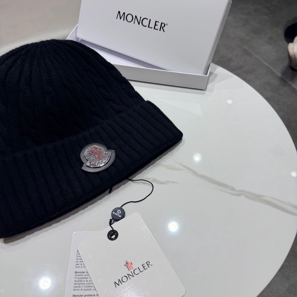 Moncler Pure Wool Knitted Hat 436985