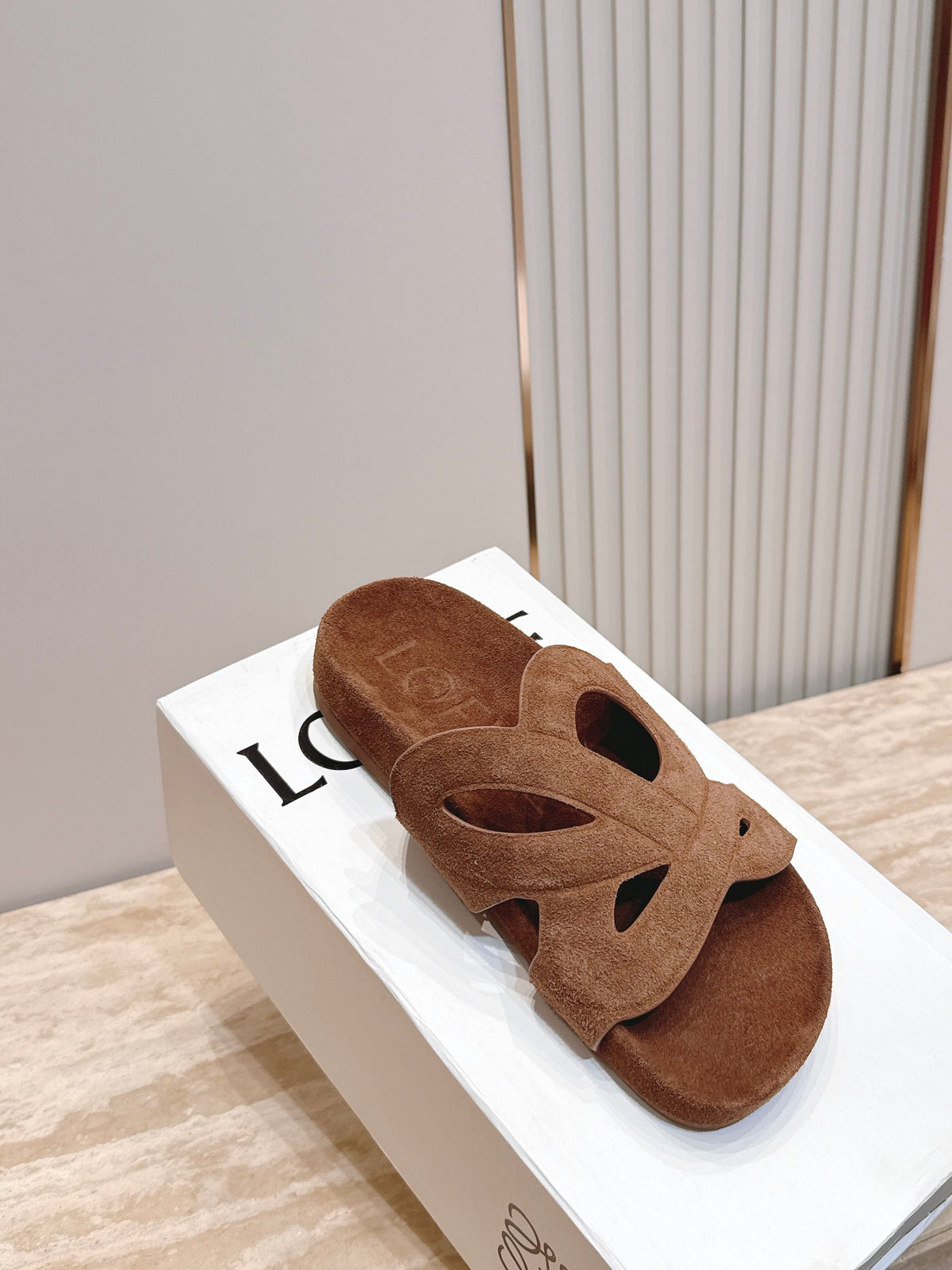 Loewe 2026 Ease Monogram Sandals Suede Leather 122760