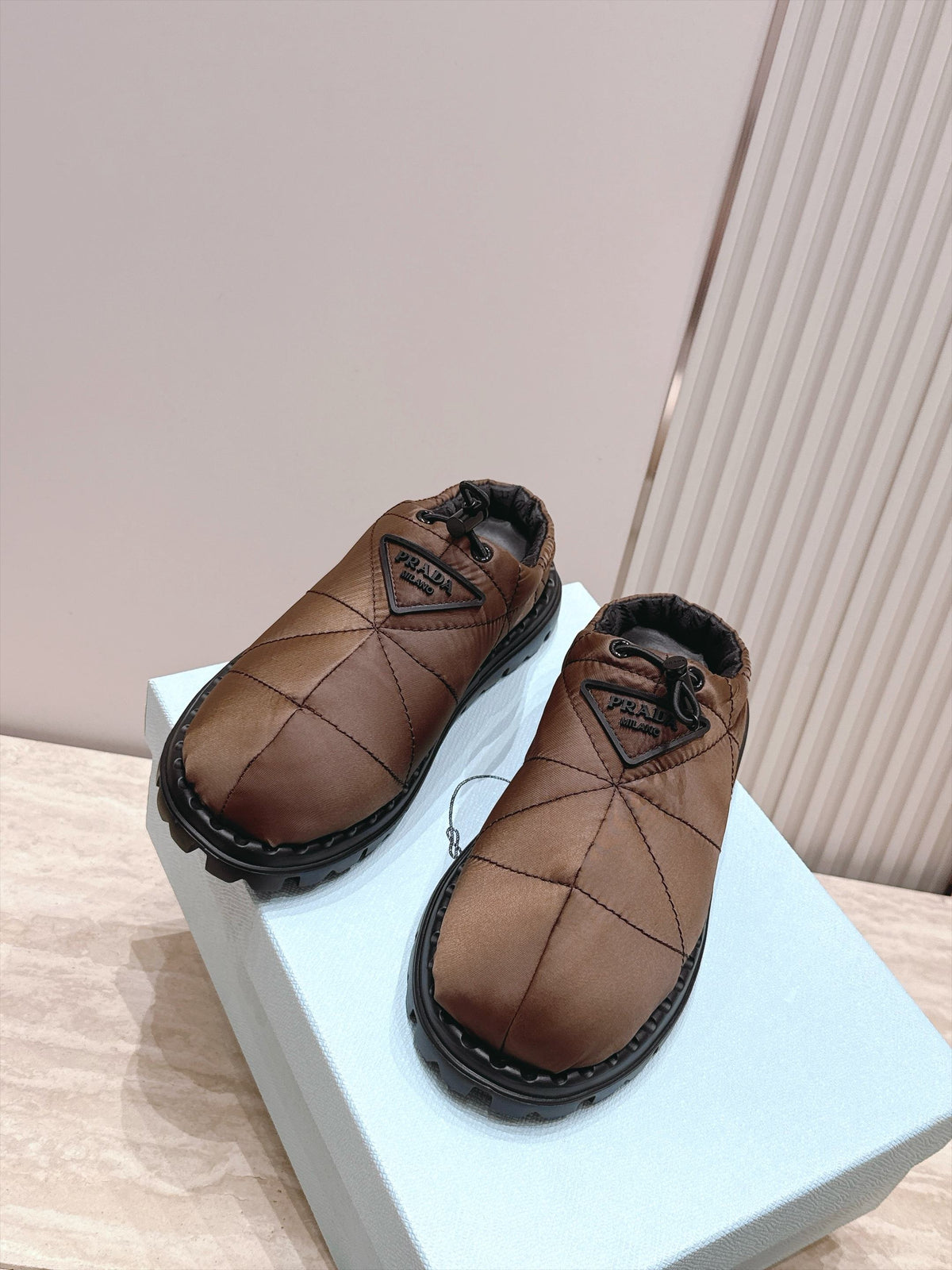Prada 2026 Blow Drawstring Mule Fabric 180383