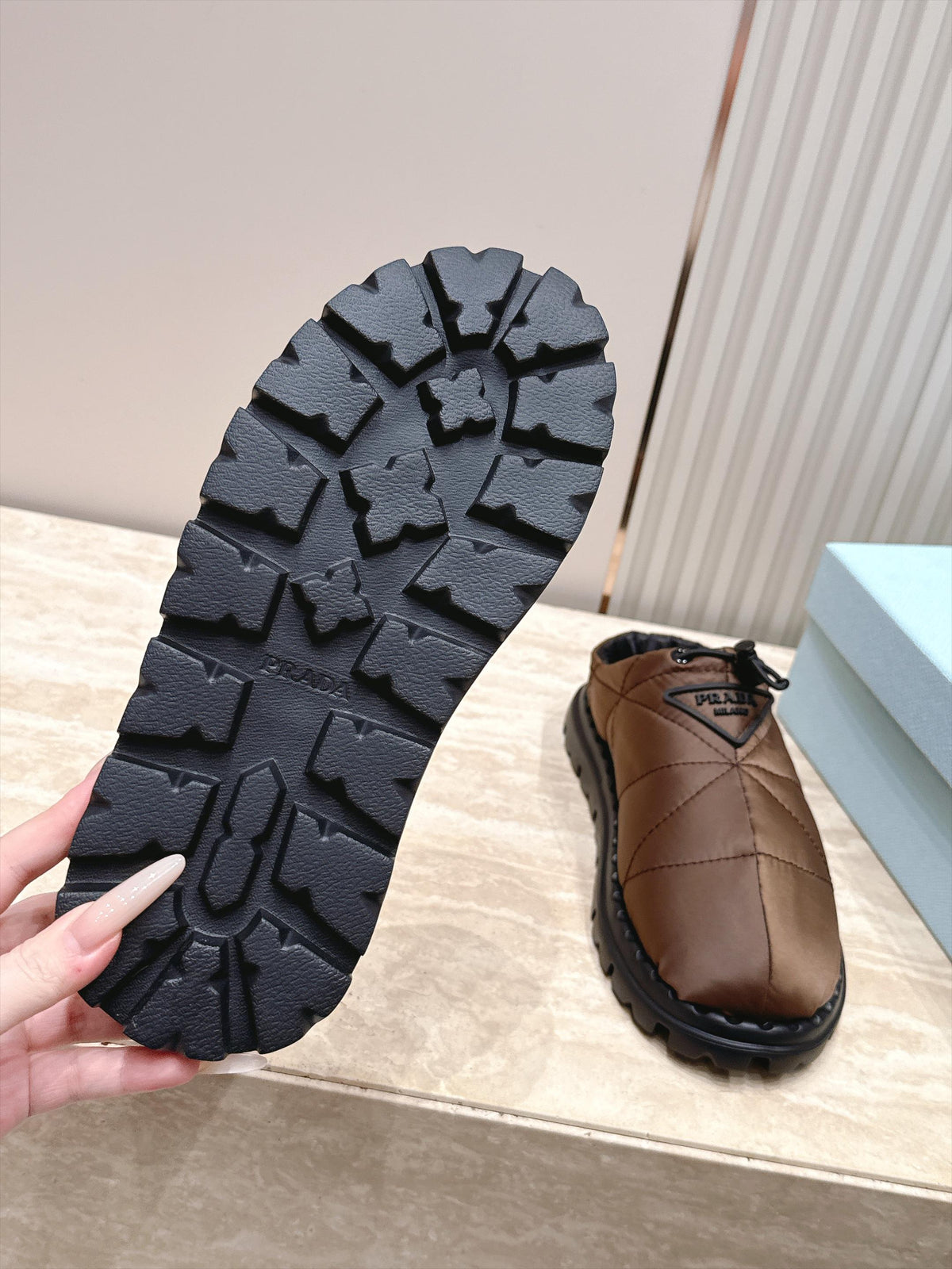 Prada 2026 Blow Drawstring Mule Fabric 180383