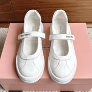 Miumiu 2026 Velcro Flat Sneakers Leather 924596