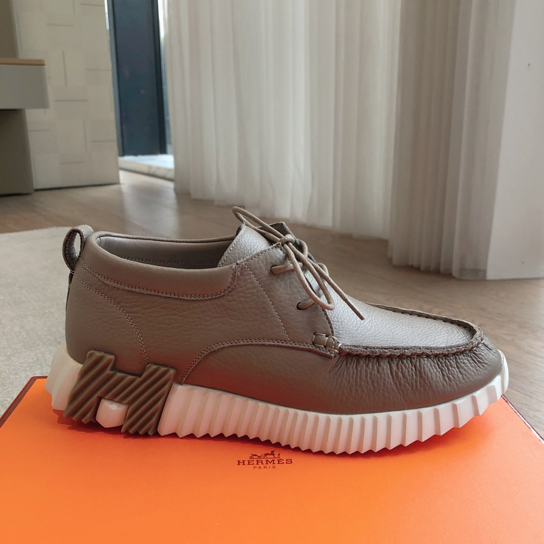 HM Men's Increase Sneaker Gray Cowhide 204376