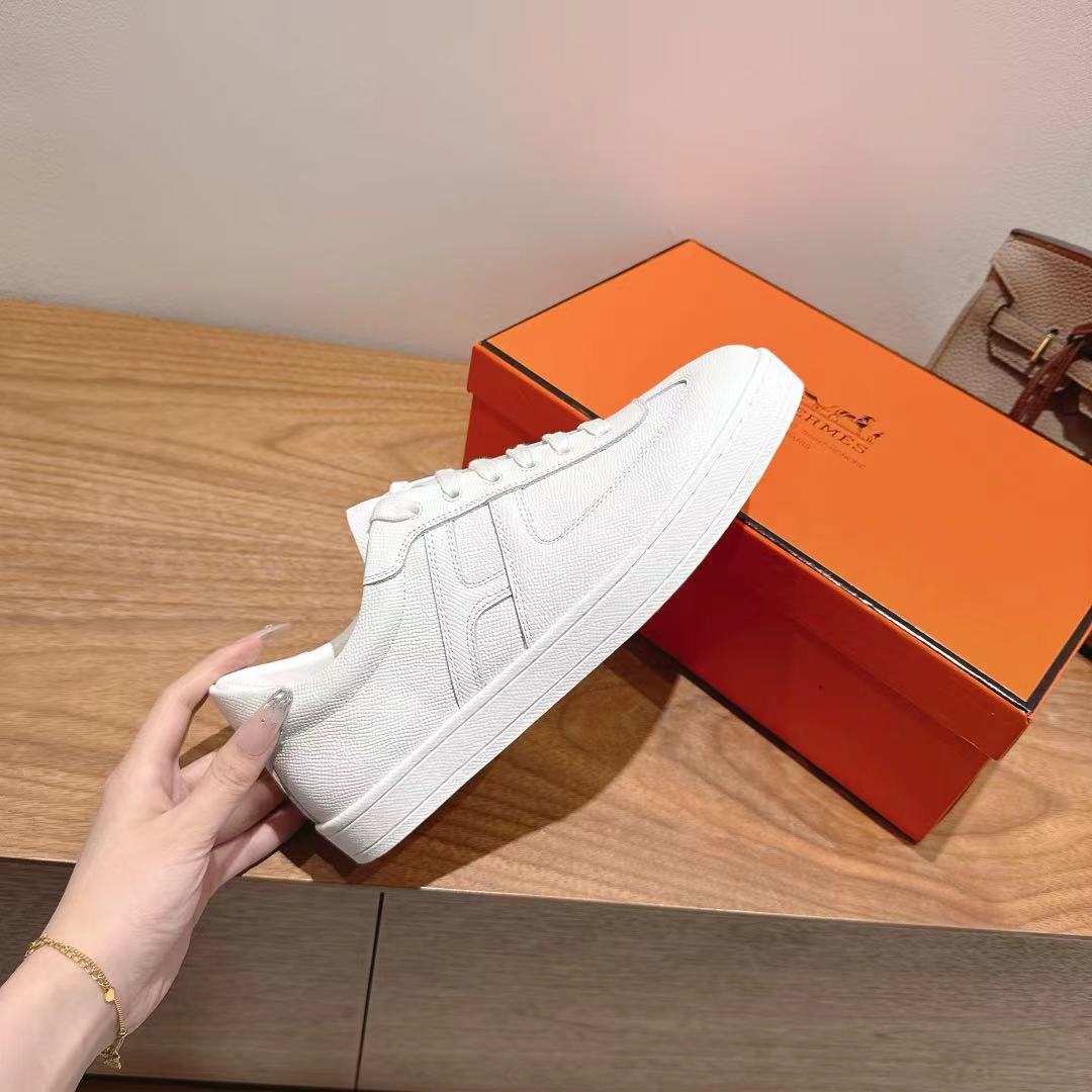 HM 25 Boomerang Sneaker White Calfskin