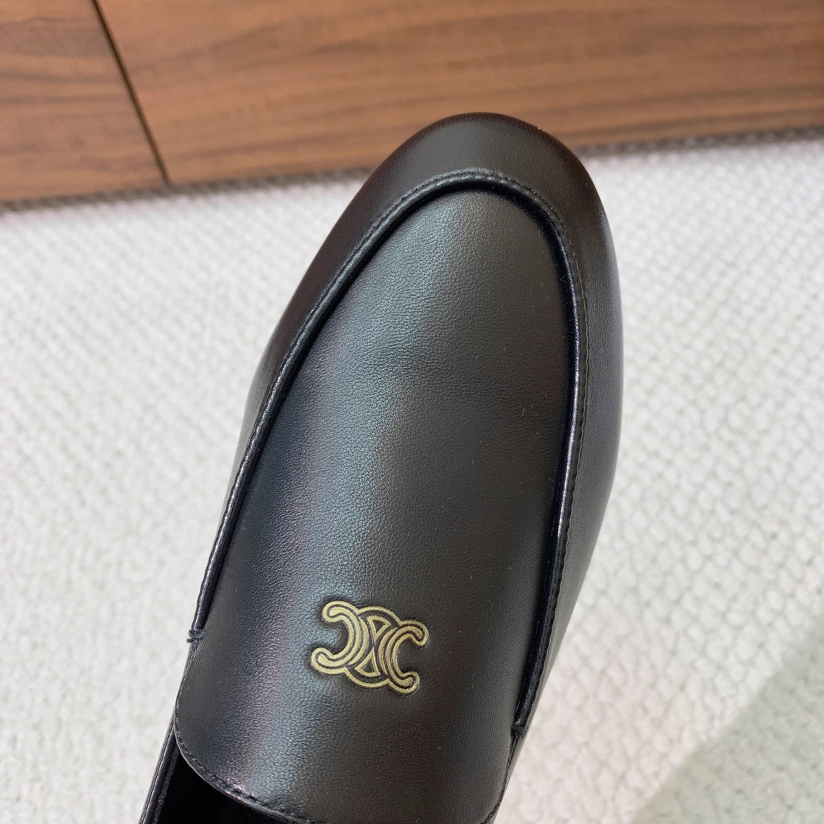 Celine 2026 Aura Loafers Black Cowhide 995216