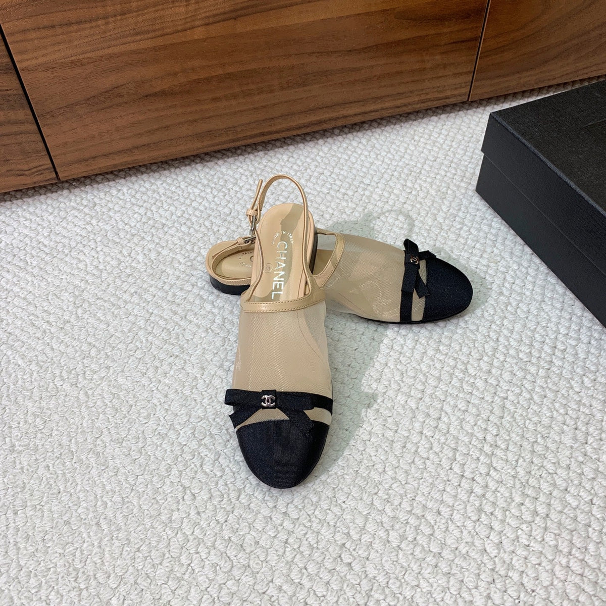 Chanel 2026 Slingback Flats Mesh Grosgrain 792615
