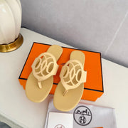 HM 26ss Pig-Nose Slipper Light Yellow Leather 605911