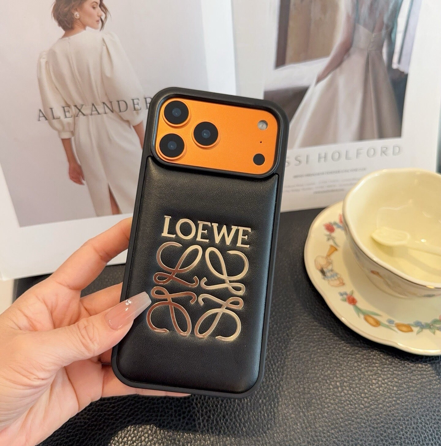 Loewe Phone Case with Big Logo 393900
