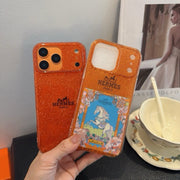 Hermes Sparkling Glitter Phone Case 398651