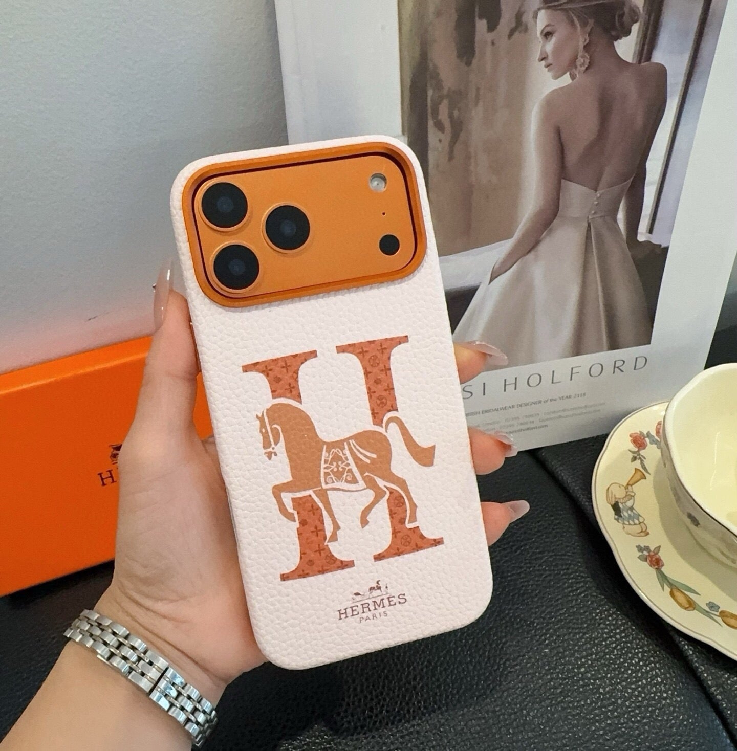 Hermes "HERMÈS PARIS" logo Phone Case 398662