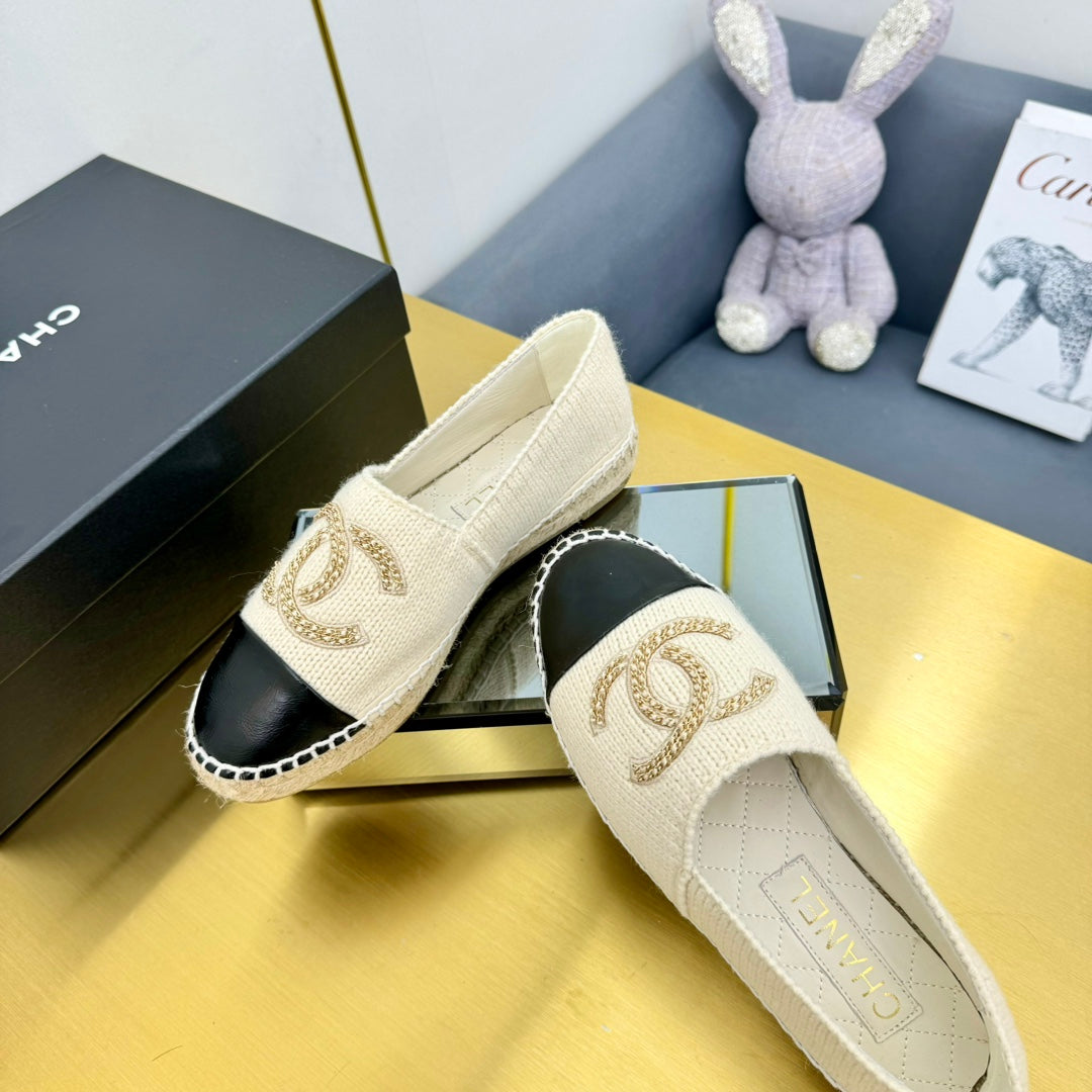 CC 25s Loafers Beige Light Wool Leather 297814