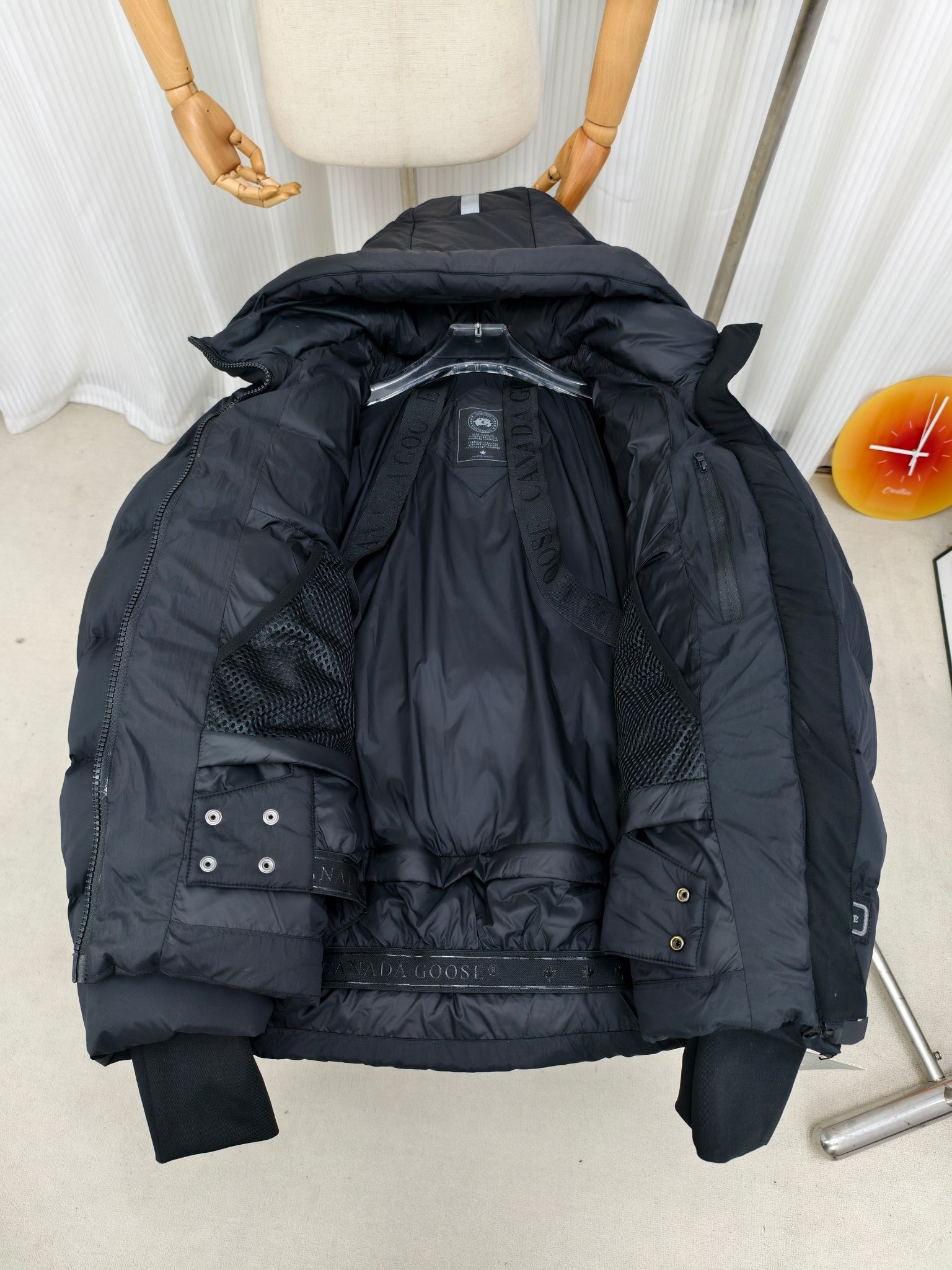 C. Goose Down Jacket Black Polyester 0013