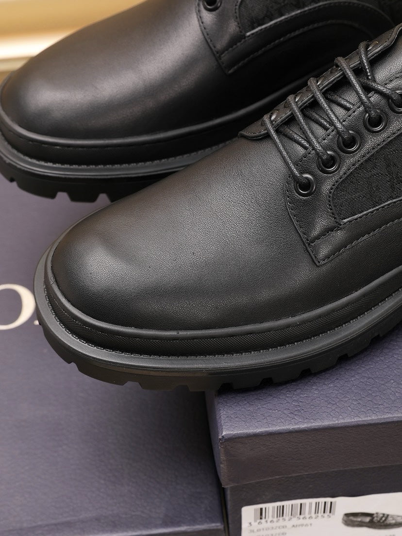 CD EXPLORER DERBY SHOE BLACK CALFSKIN JACQUARD