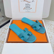 HM 26ss Oran Sandals Turquoise Cowhide 625050