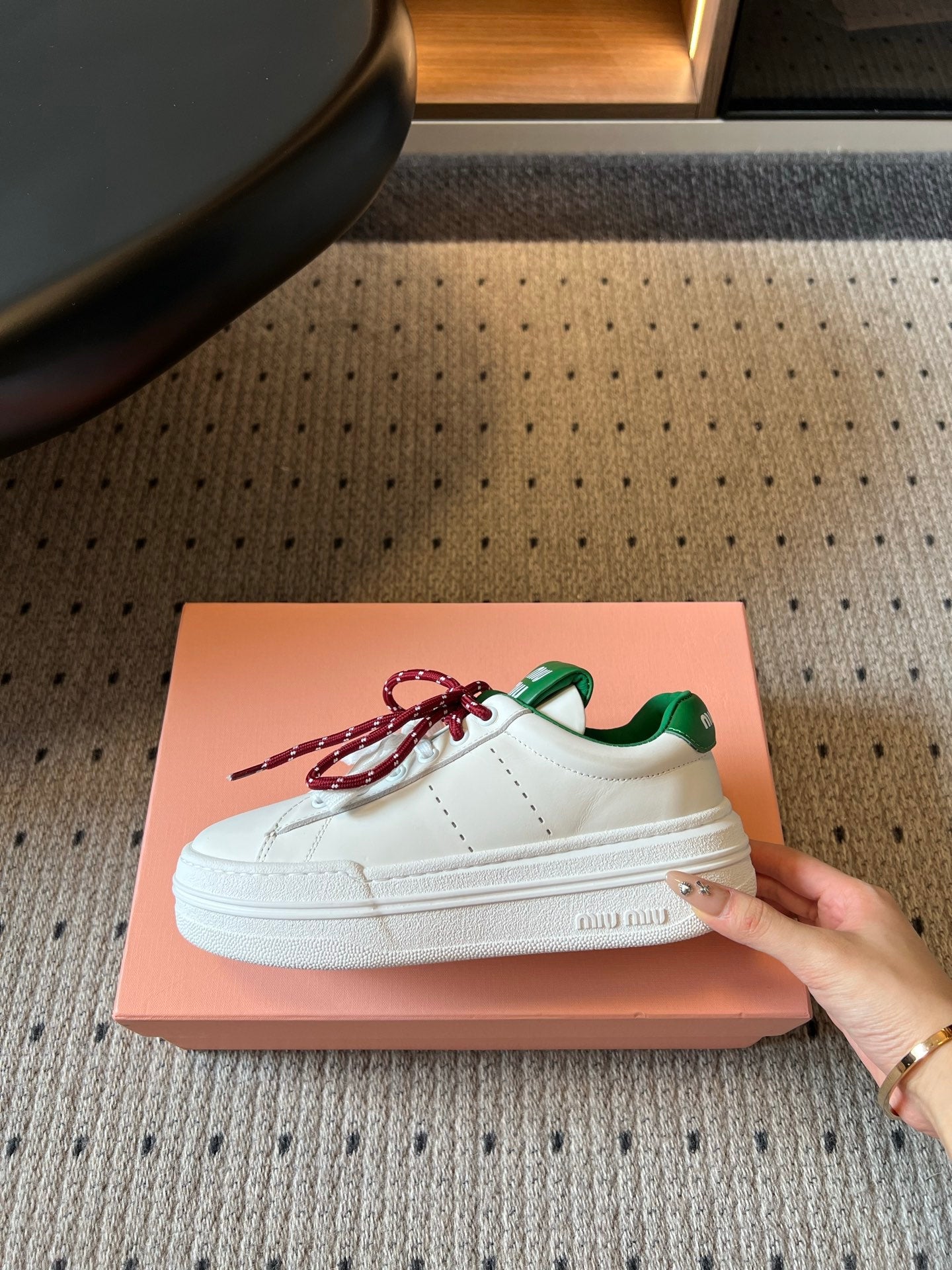 Miu Miu 2026 Low Top Sneakers Cowhide 956016