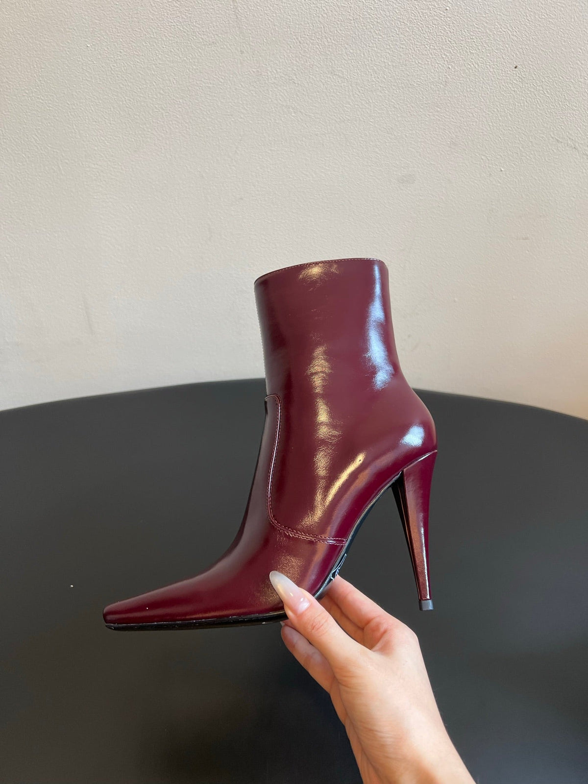YSL 2026 Square Toe Ankle Boots 105mm Leather 203397