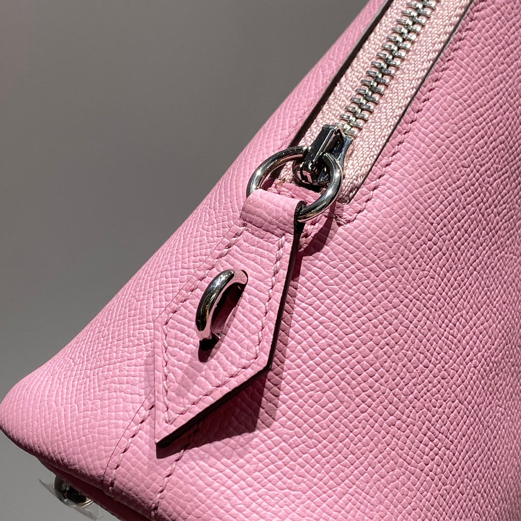 HM Bolide 25 Baby Pink Epsom Leather Silver Hardware 237423