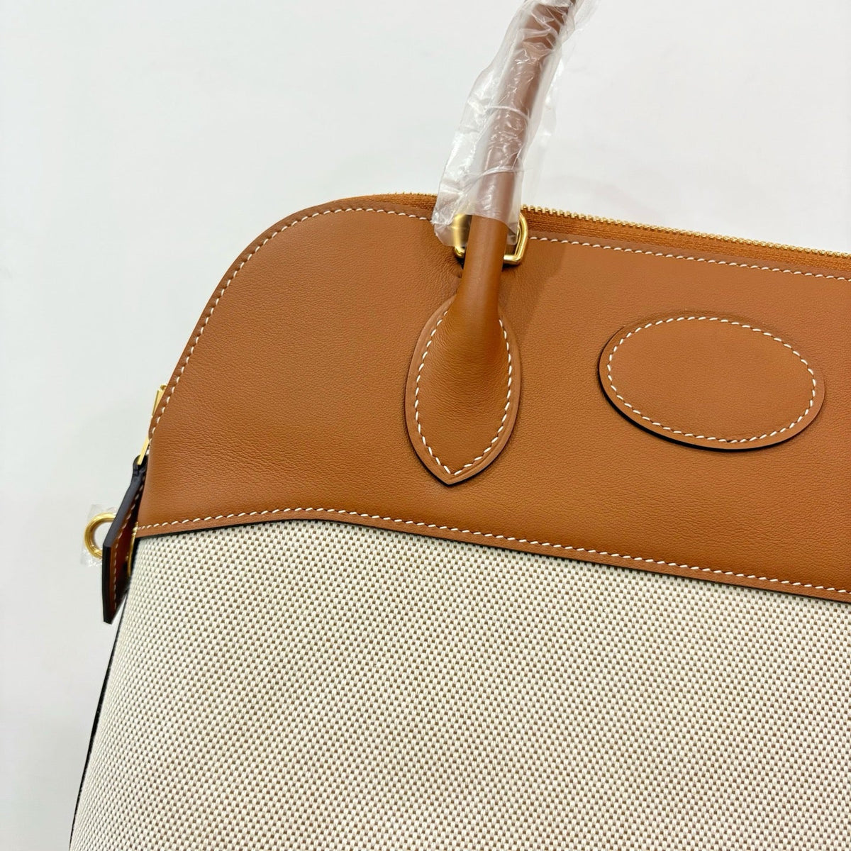 High-end Hermes 2026 Bolide Bowling Bag 31cm Canvas/Swift Leather