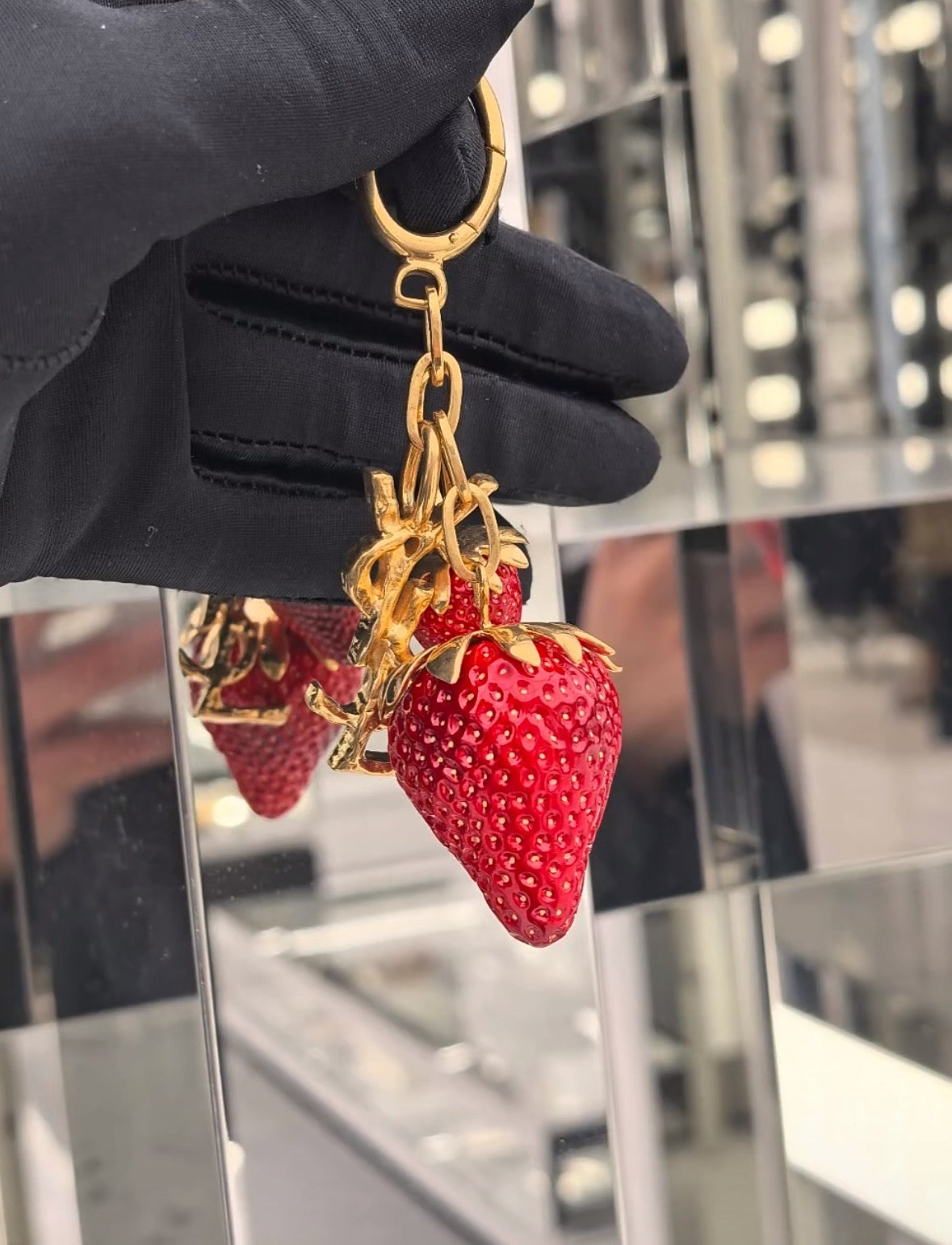 Saint Laurent Cassandre Strawberry Bag Charm