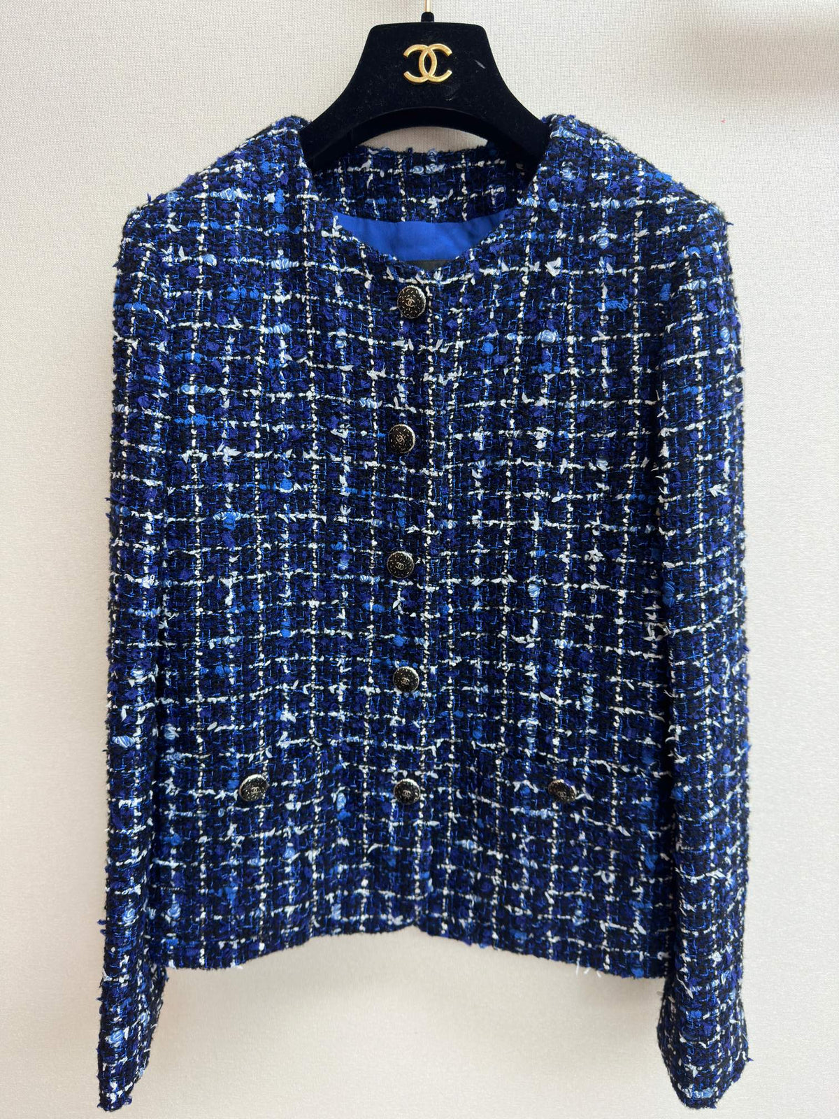 CC  Tweed Jacket Blue Polyamide Wool 251879