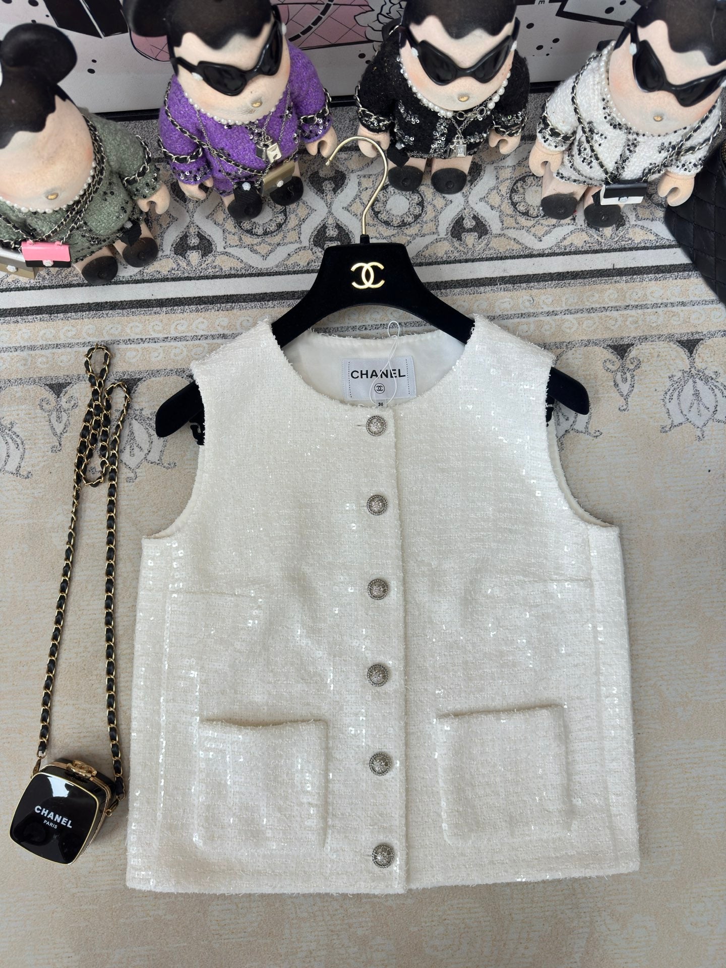 Chanel Princess Vest White Cotton 232717