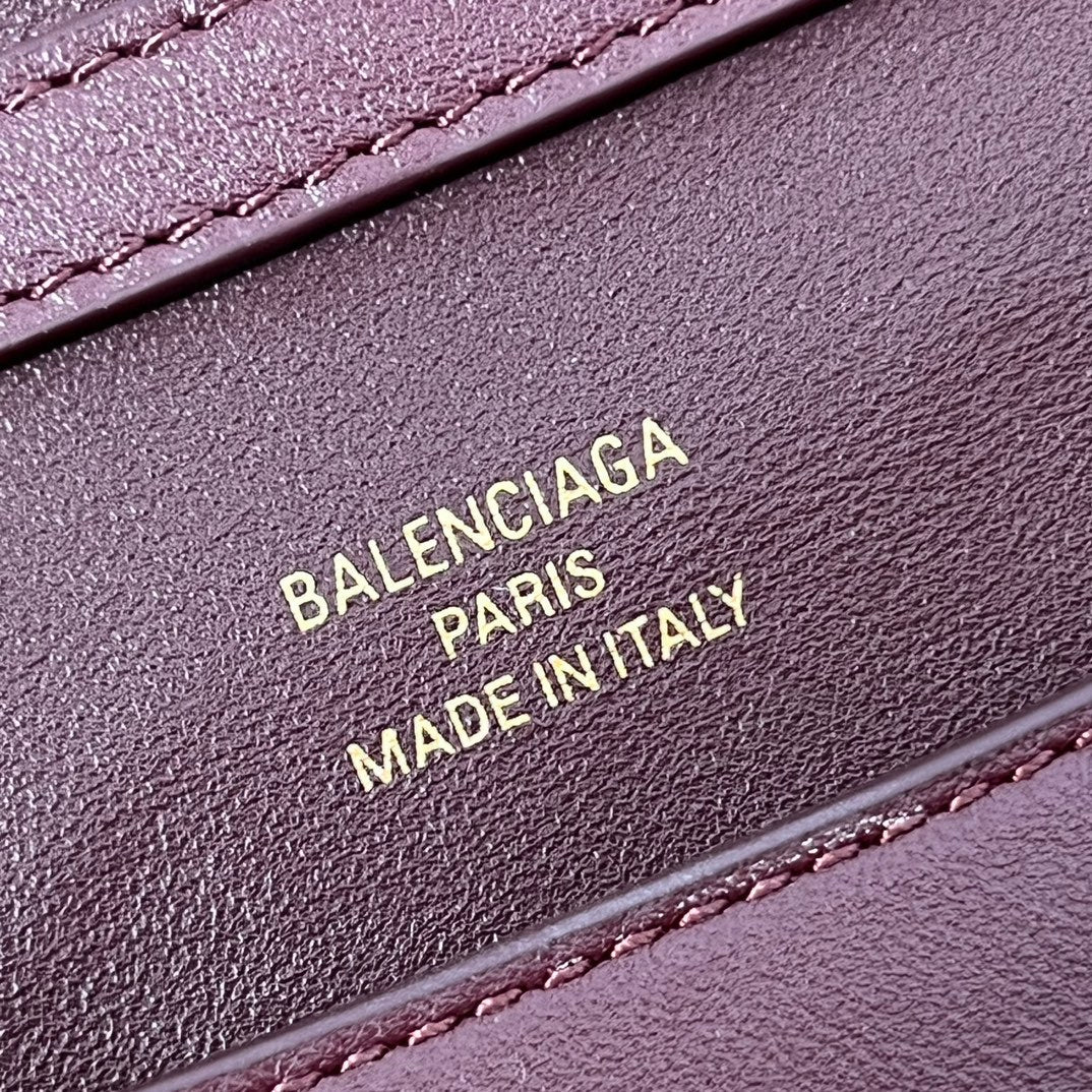 Balenciaga Small Bag 29 Burgyndy Calfskin Gold Hardware