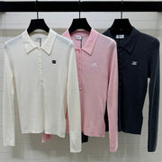 Celine 2026 Long-Sleeve Polo Shirt Wool 430298