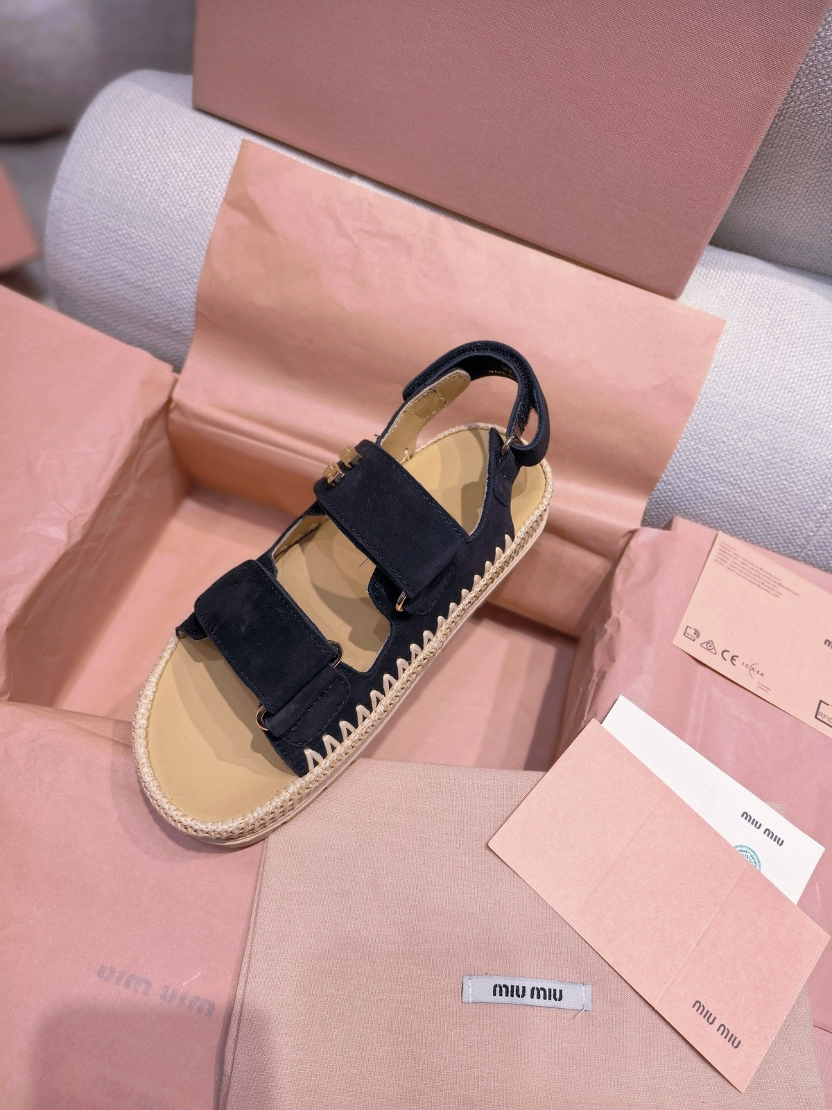 Miu Miu 2026 Strappy Sandals Suede 155479