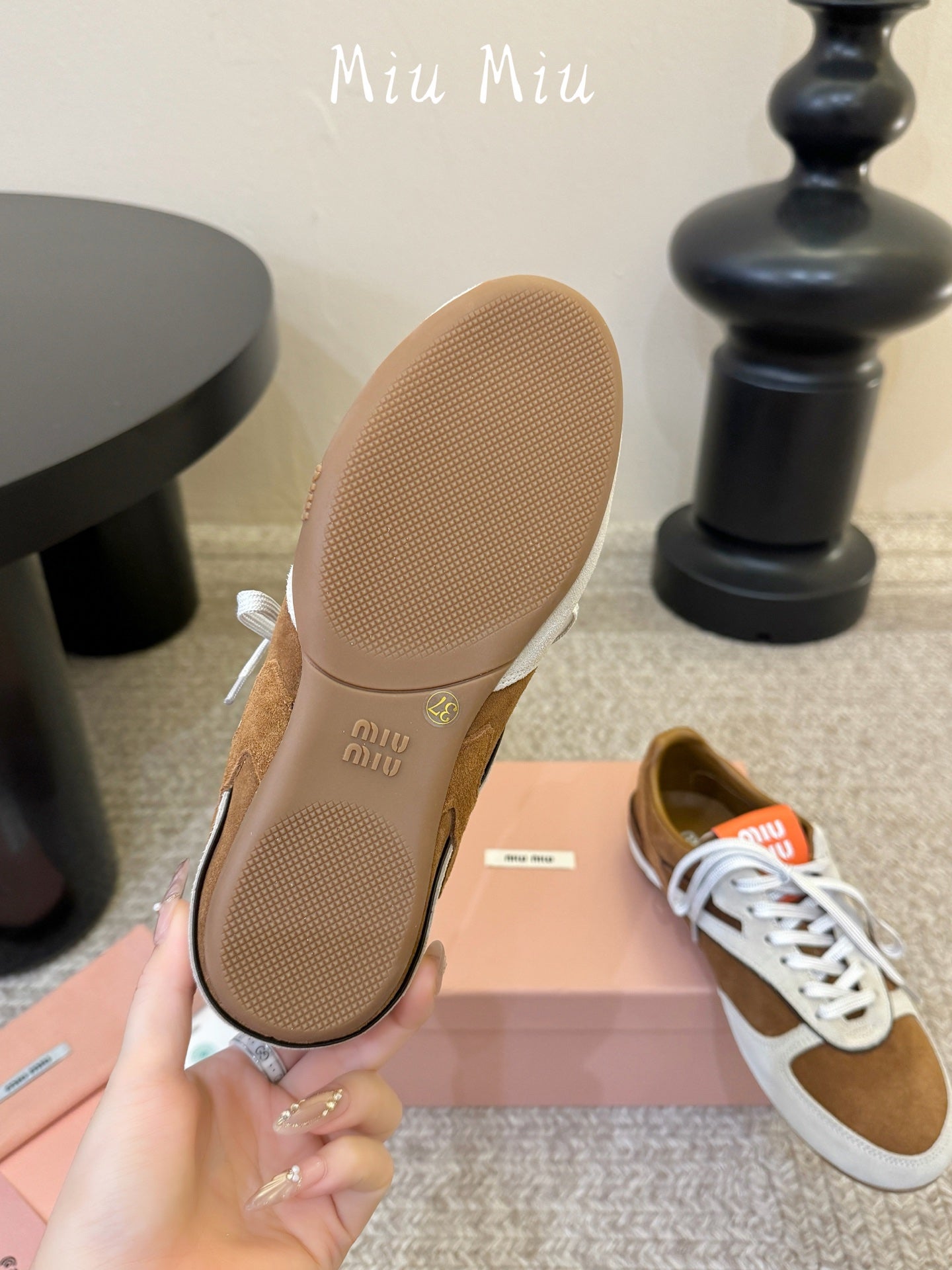 Miumiu 2026 Gymnasium Sneakers Brown Suede 953437
