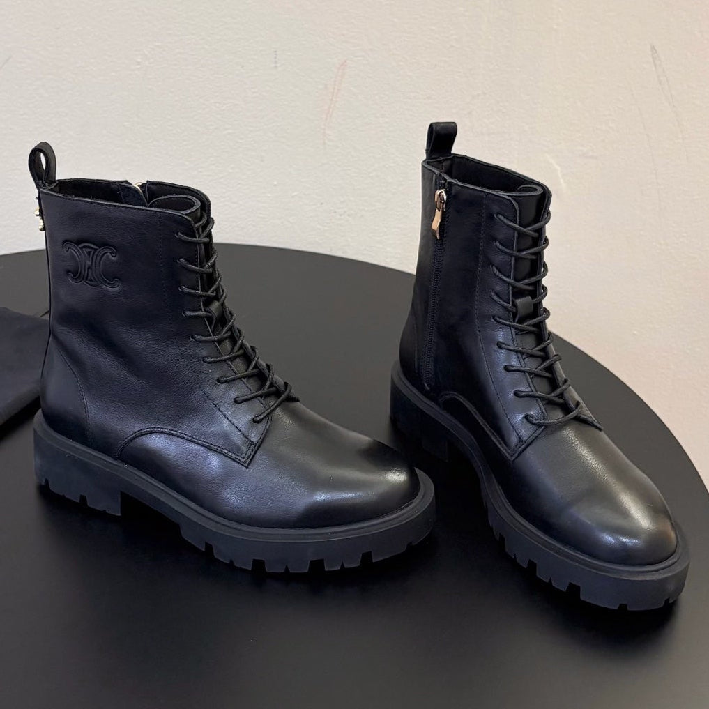 Celine 2026 Arc De Triomphe Platform Boots Suede Leather 104888