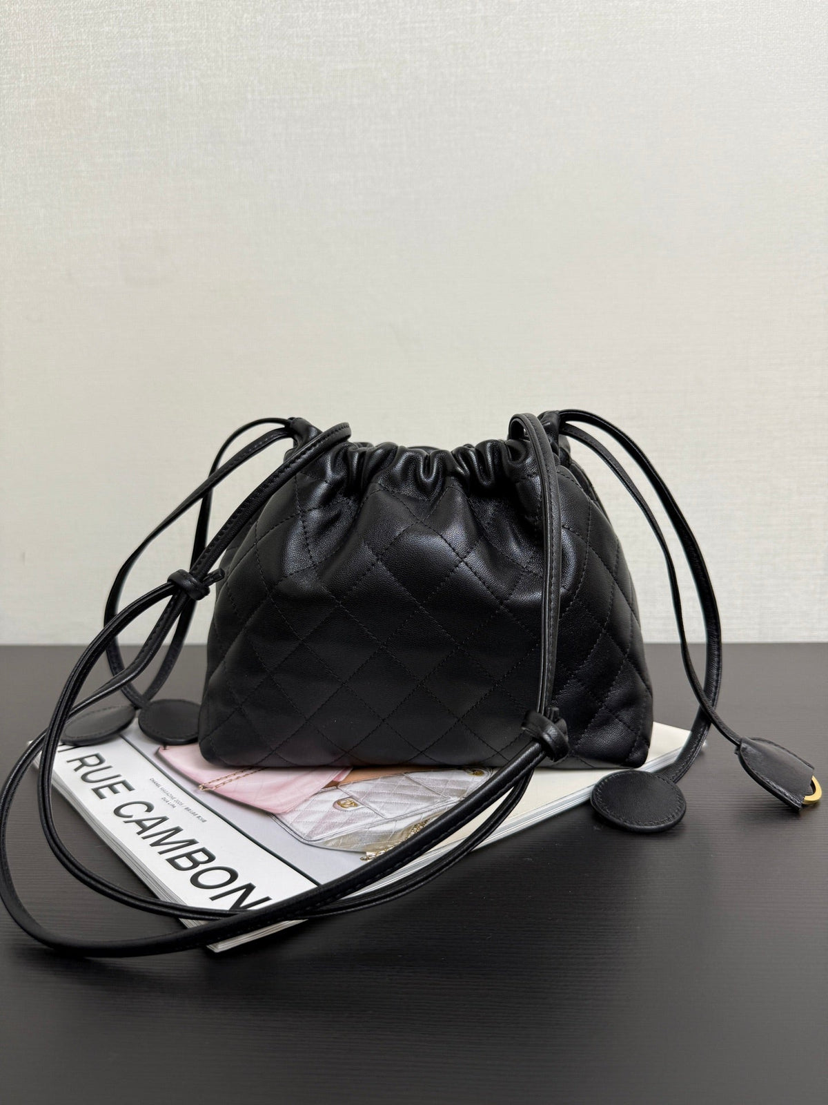 Chanel 2026 Lucky Bag 22cm Black Sheepskin