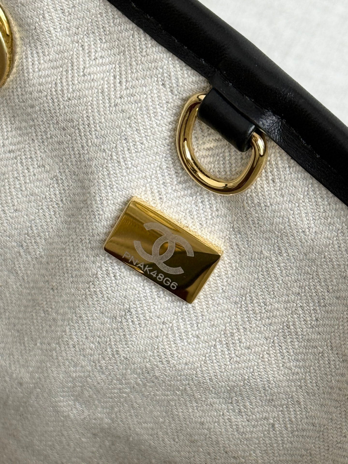 Chanel 2026 Mini Tote Bag 21cm Black Canvas Leather