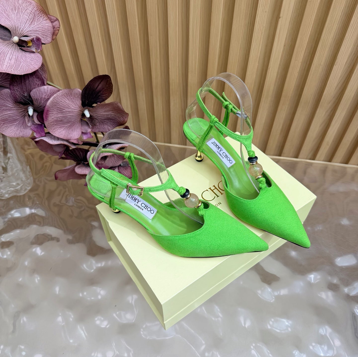 Jimmy Choo 2026 Lauri Slingback 65mm Suede Leather 949800