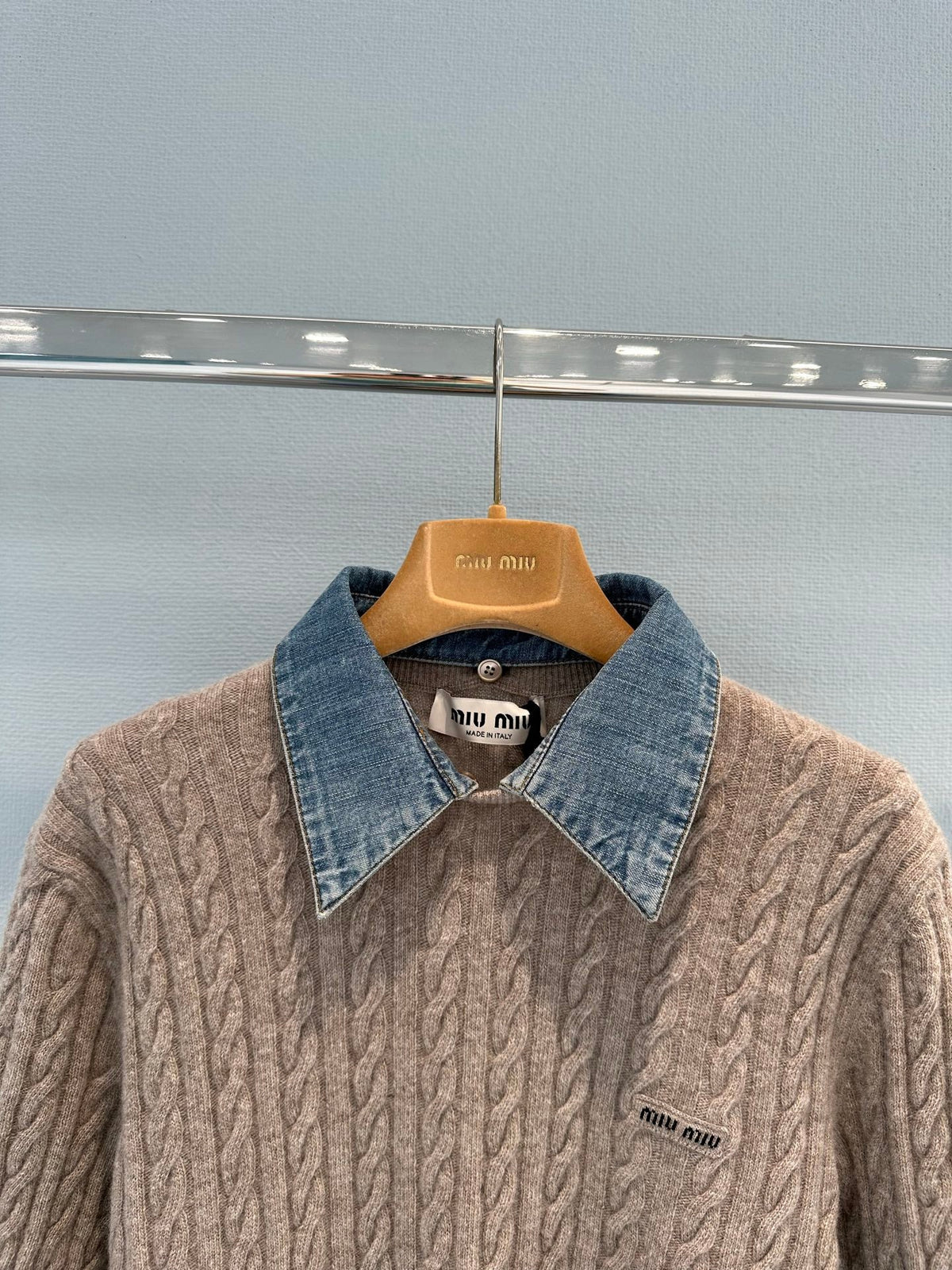 MiuMiu 2026 Shirt Brown Wool 645128