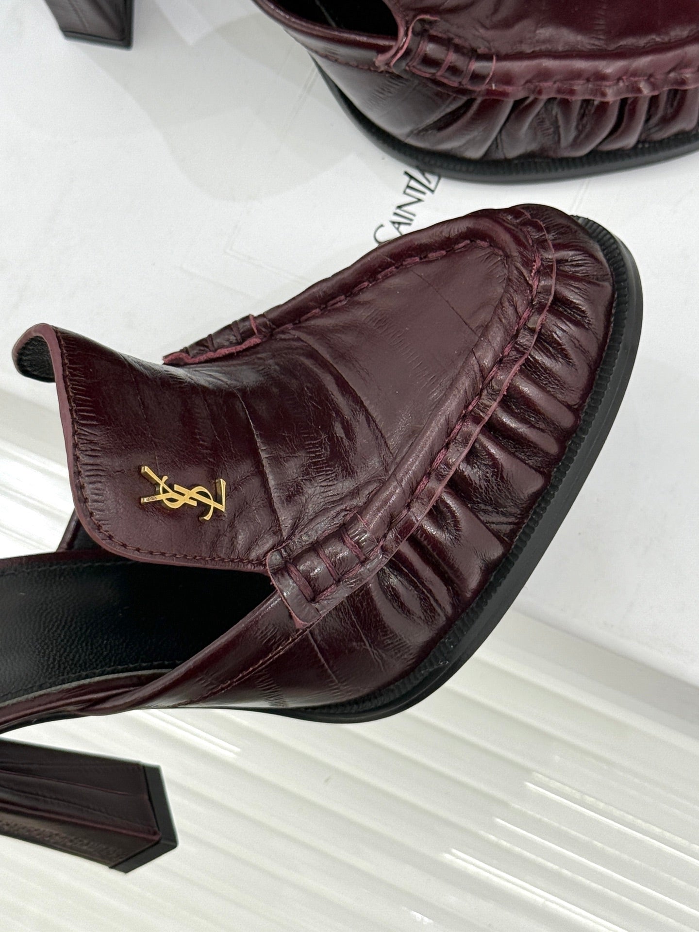 Saint Laurent 2026 Le Loafer Cassandre Mule 105mm Suede Leather 642949