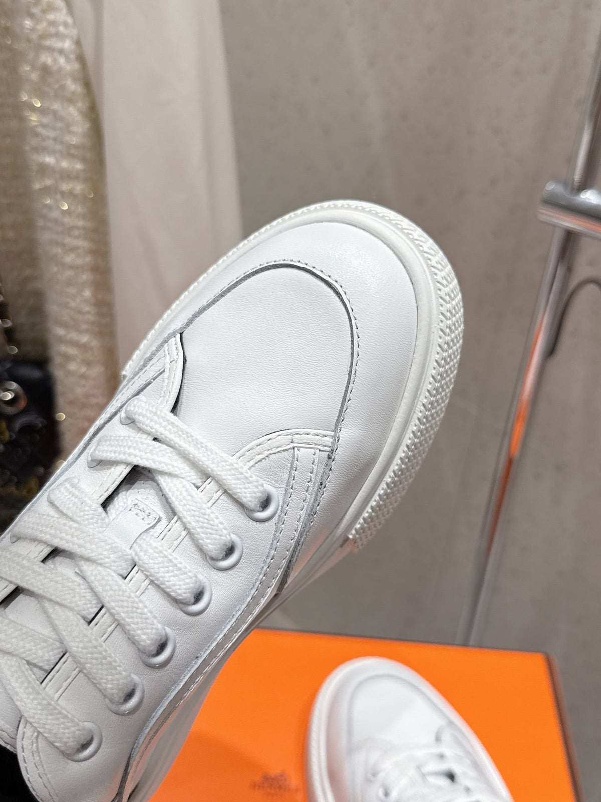 HM Get Sneaker White mix Black Cowhide 204748