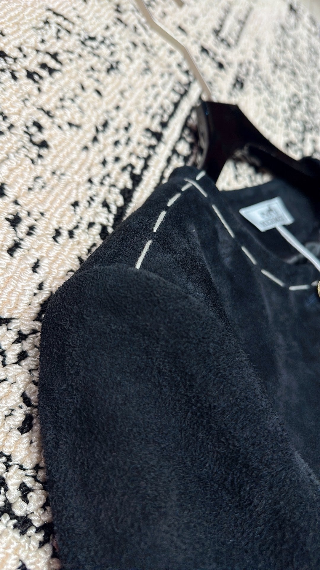 HM 25 Premium Blue Black Suede Jacket 264284