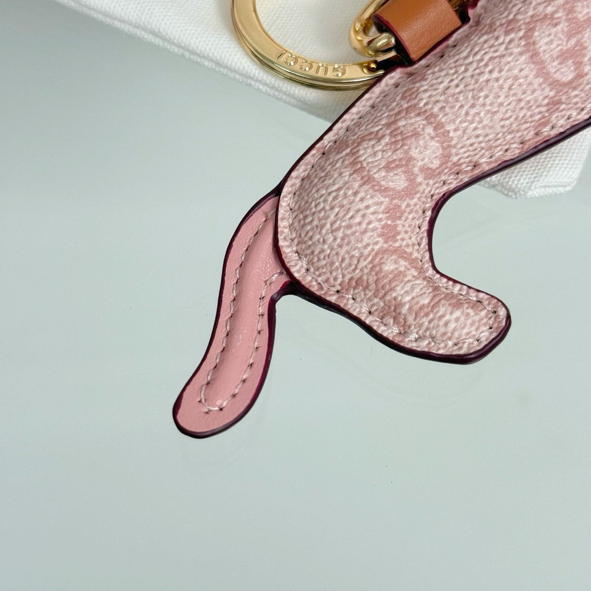 Gucci Dog-shaped  Light Pink Bag Charm