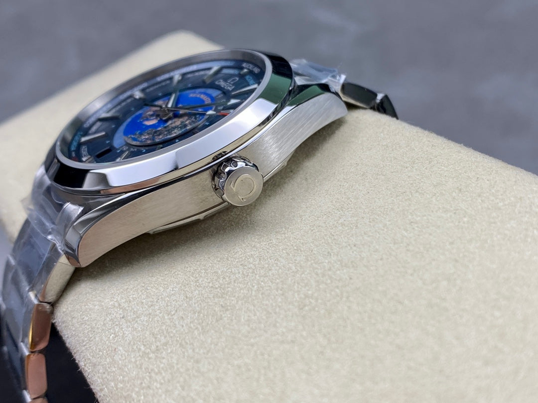 Omega Seamaster Aqua Terra Worldtimer 43mm Blue Dial
