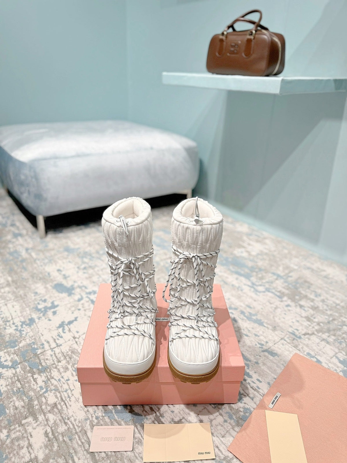 Miu Miu 2026 Snow Boots Wool Nylon 148907