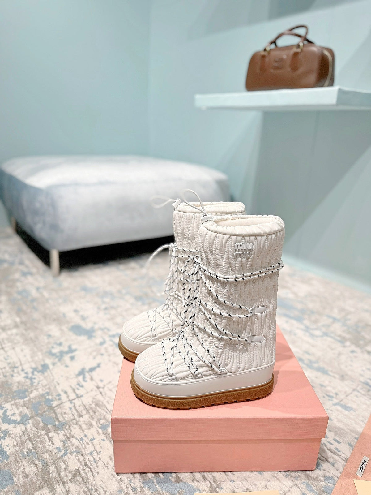 Miu Miu 2026 Snow Boots Wool Nylon 148907