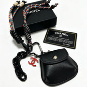 Chanel Mini Bag Charm With Chain And Braided Rope