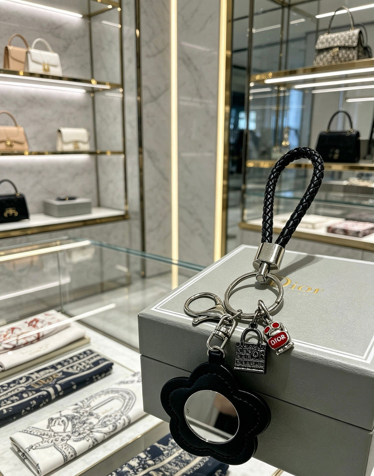 Dior Flower And Bag Charm