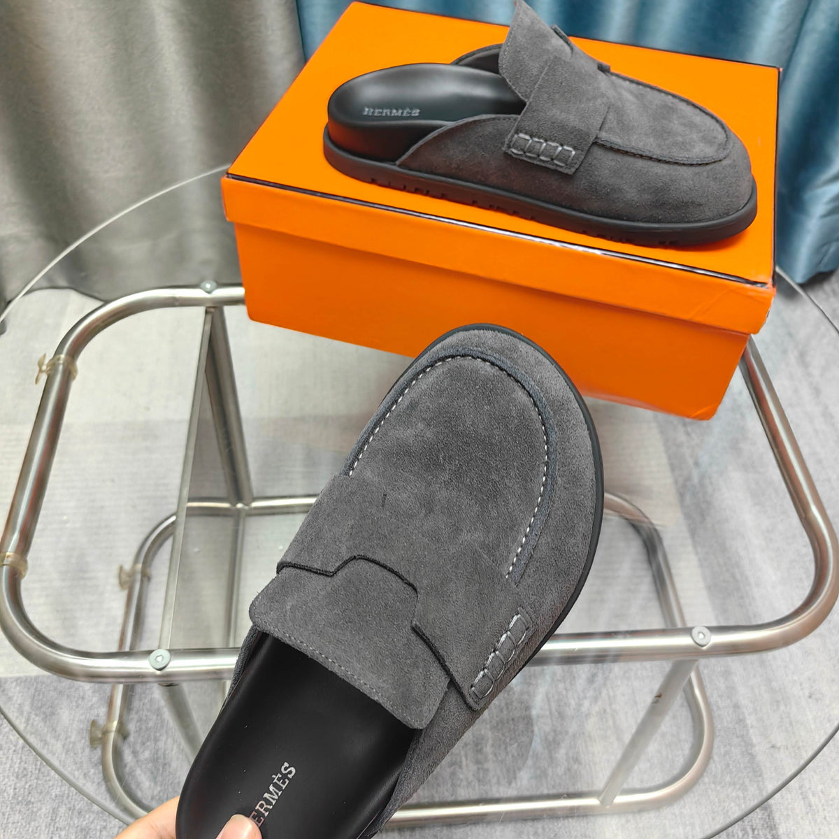 HM 25 Go Mule Dark Grey Suede 369350