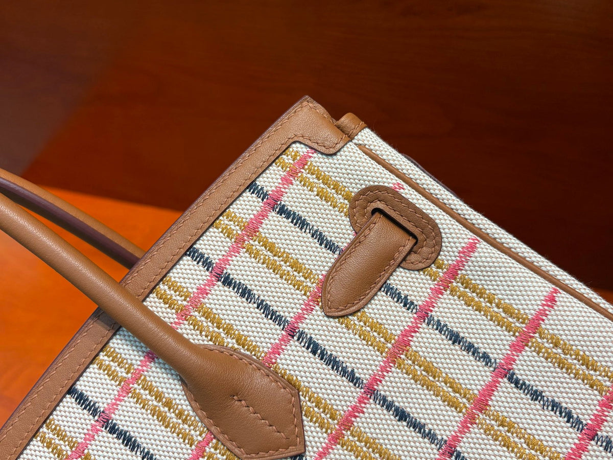 High-end Hermes 2026 Birkin Bag 29cm Gold Swift Leather And Canvas